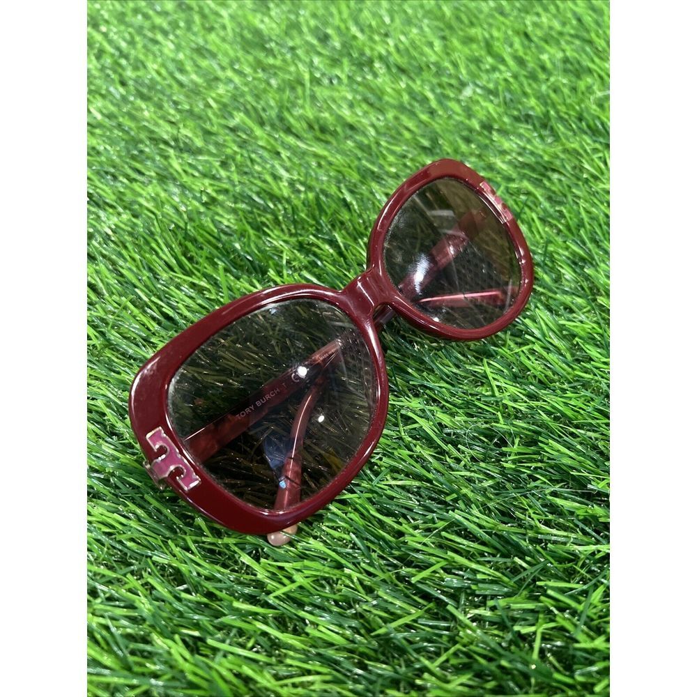 Tory Burch Sunglasses Red Frame TY7133U 1384/14 57-16 140mm ‎ Brown Lenses